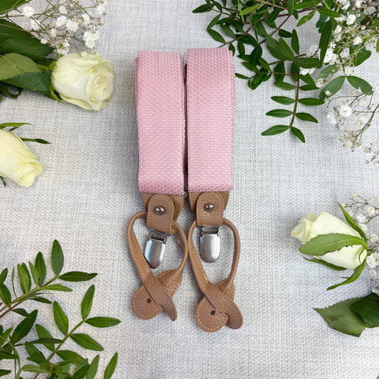 Rose Pink Woven Wedding Braces