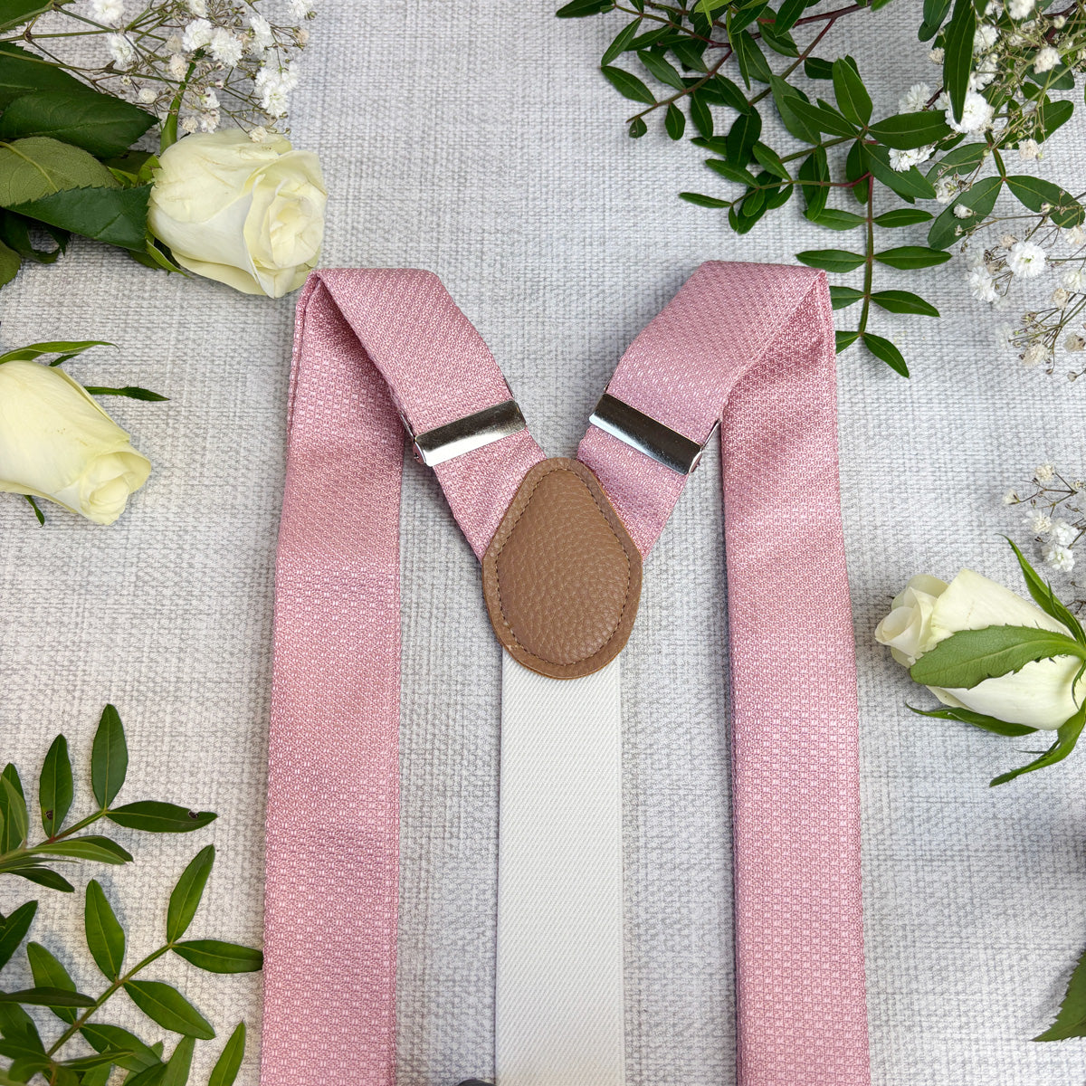 Rose Pink Woven Wedding Braces
