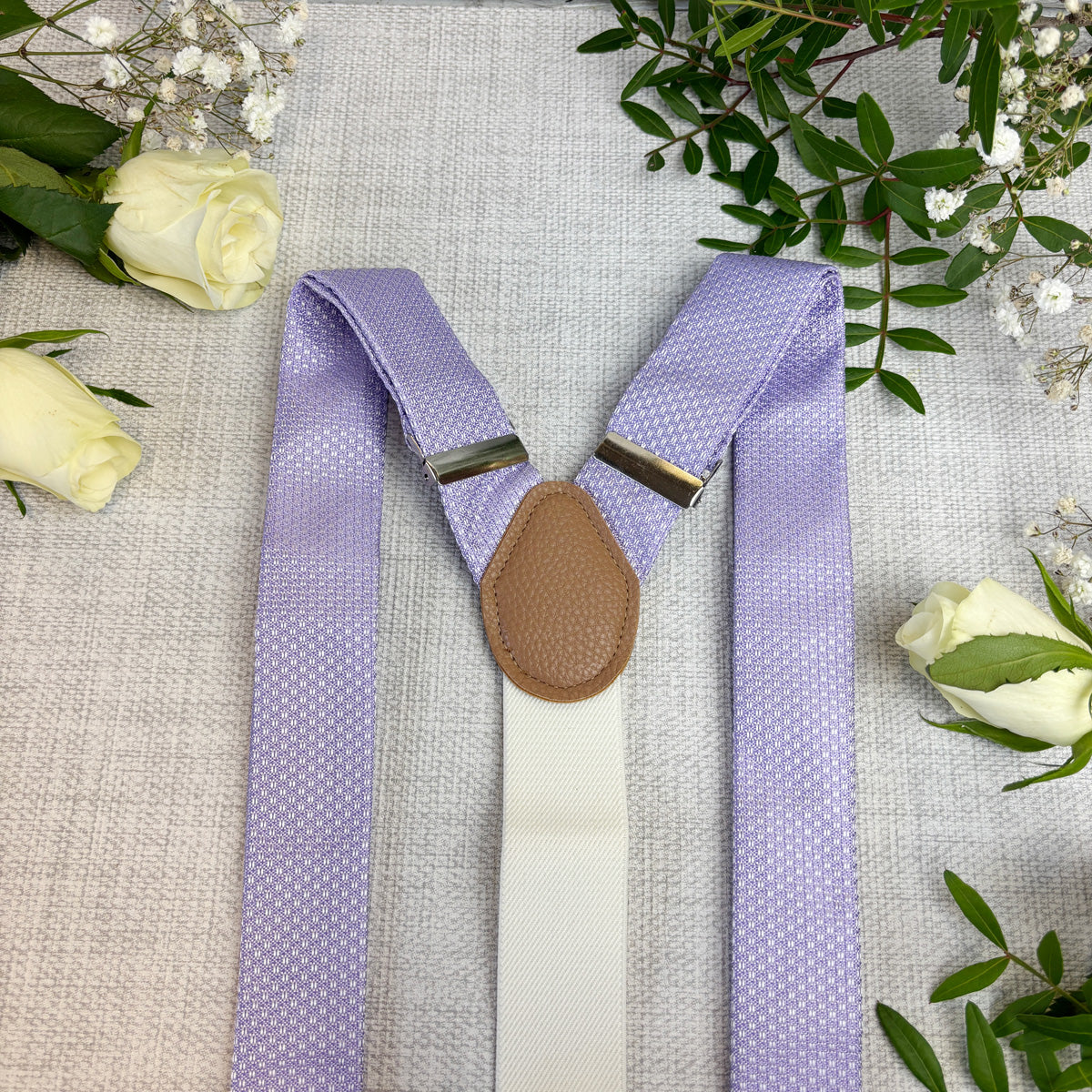 Cool Lilac Woven Wedding Braces