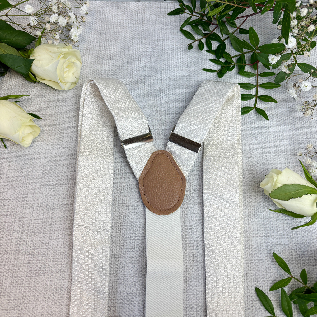 Neat Ivory Woven Wedding Braces