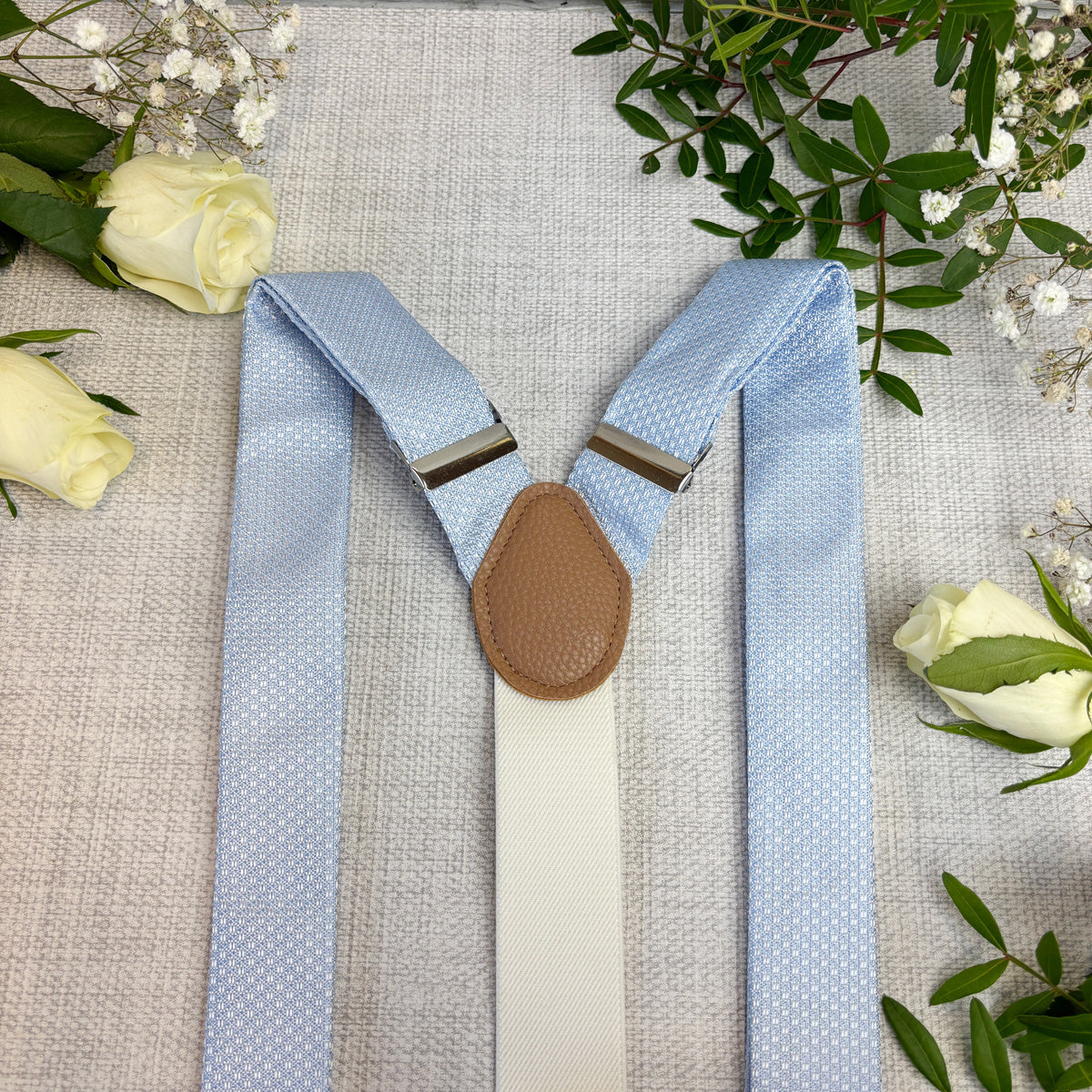 Cloudy Blue Woven Wedding Braces