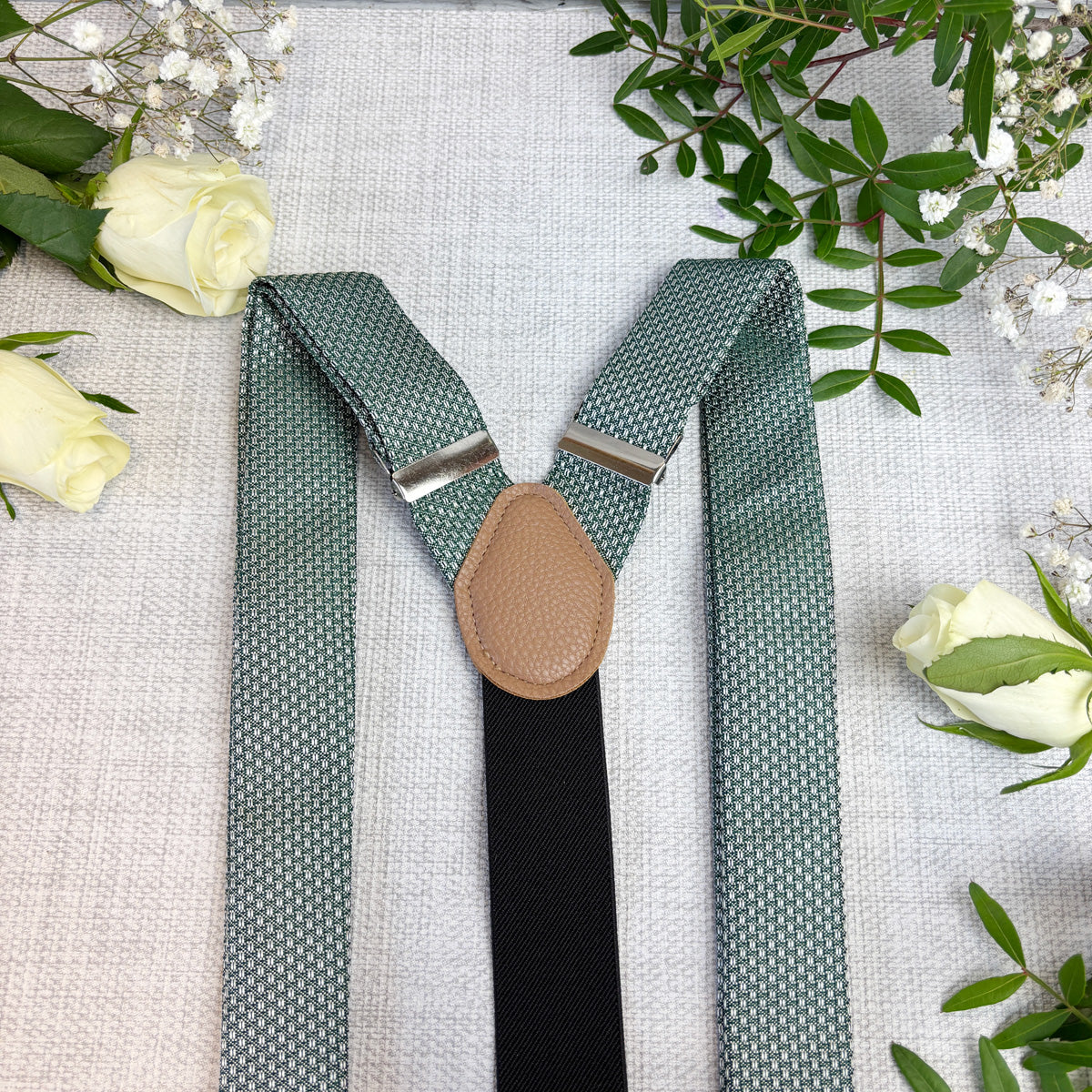 Dark Green Woven Wedding Braces