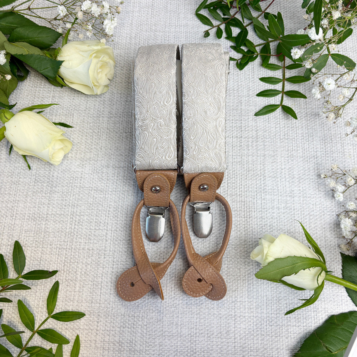 Oyster Paisley Wedding Braces