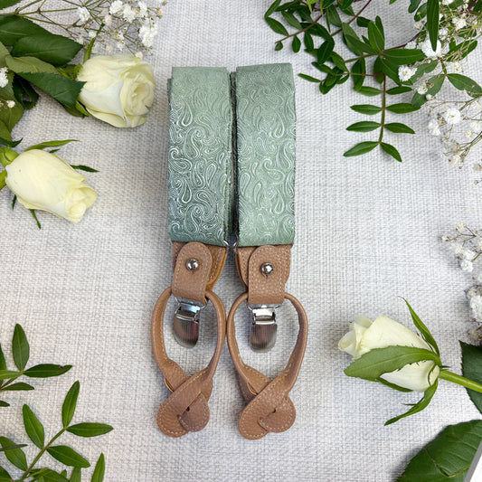 Wild Sage Paisley Wedding Braces