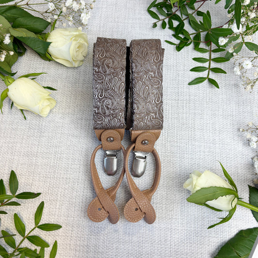 Walnut Paisley Wedding Braces