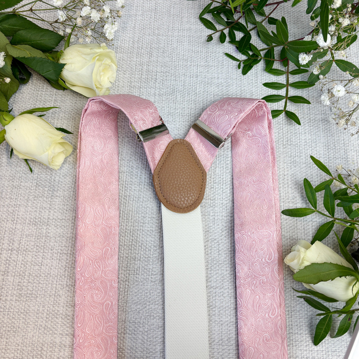 Rose Pink Paisley Wedding Braces