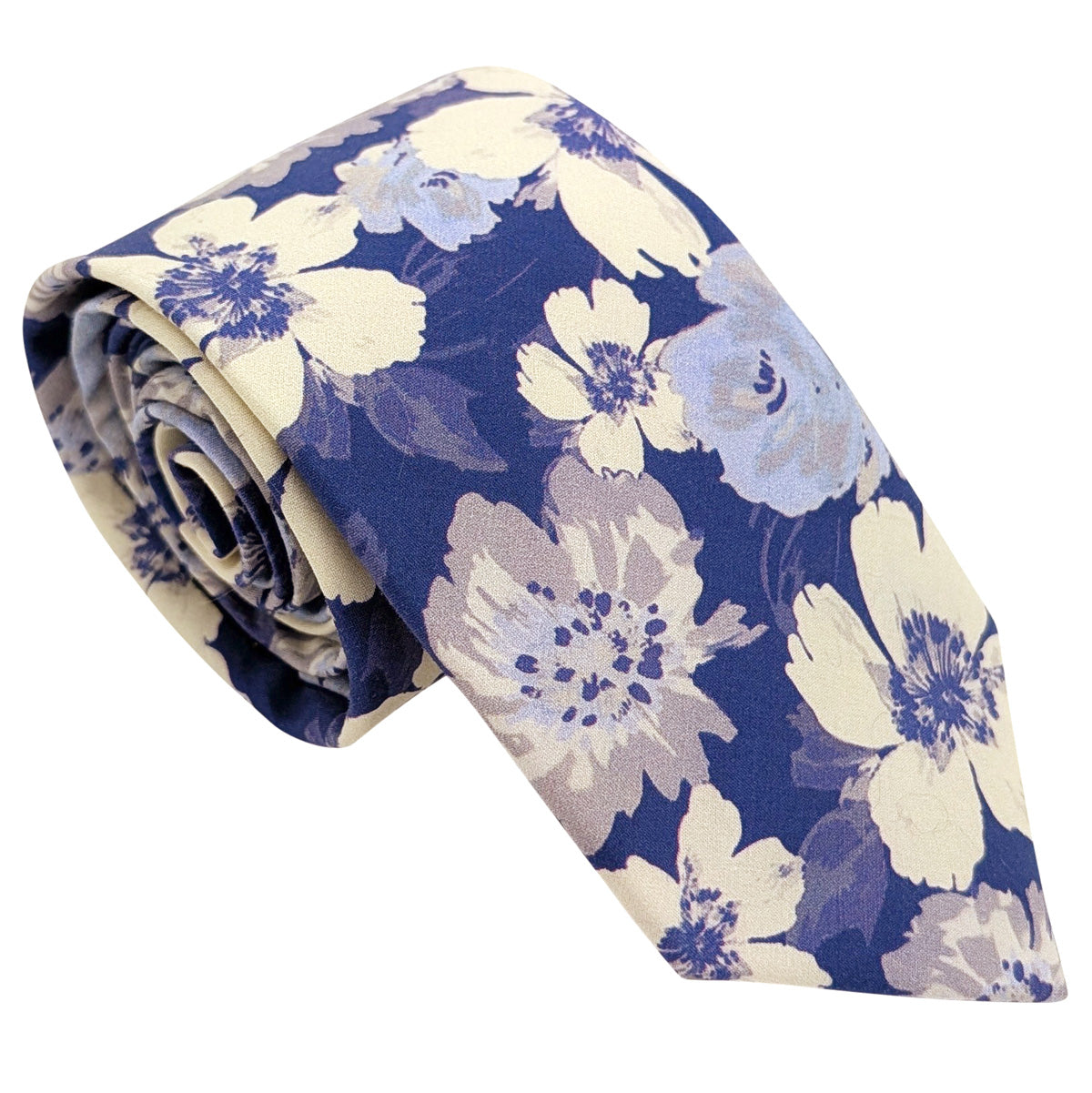 Indigo-Flowers-Cotton-wedding-Tie