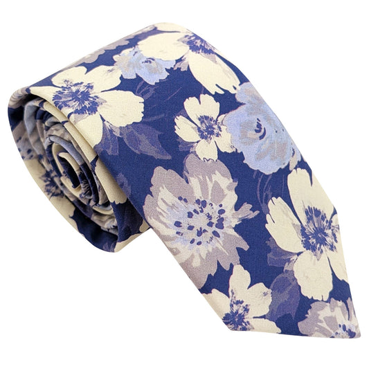 Indigo-Flowers-Cotton-wedding-Tie