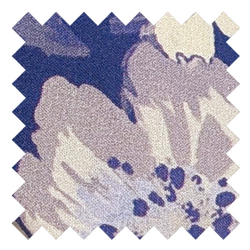 Indigo Flowers Cotton Wedding Swatch