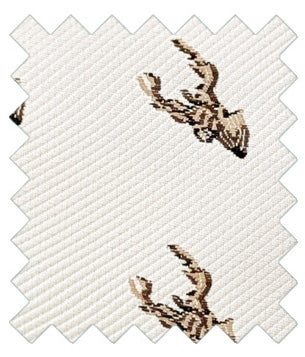 Ivory Stags Wedding Tie Swatch