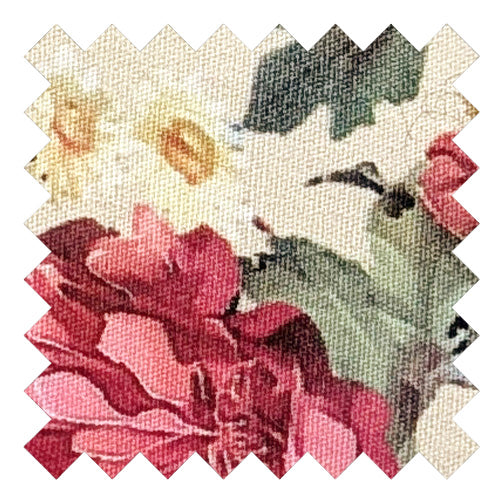 Lemon Large Floral Cotton Wedding Swatch