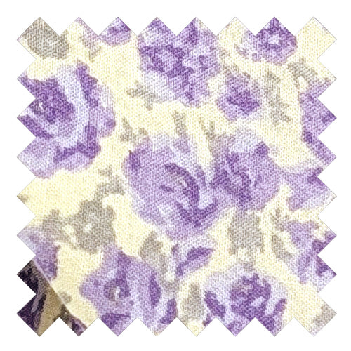 Lilac Ditsy Floral Cotton Wedding Swatch