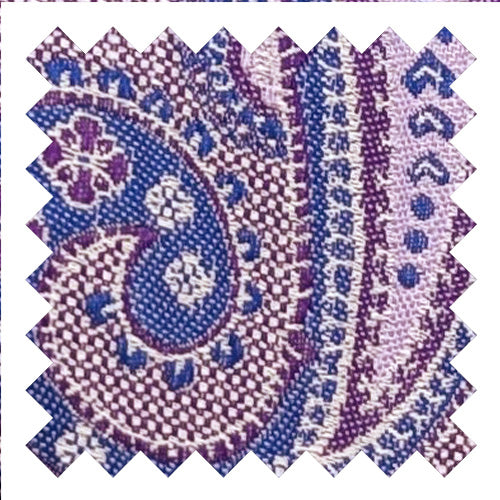 Lilac Paisley Silk Wedding Swatch