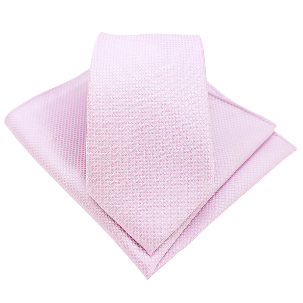 Lilac Textured Wedding Tie and Pocket Square Set