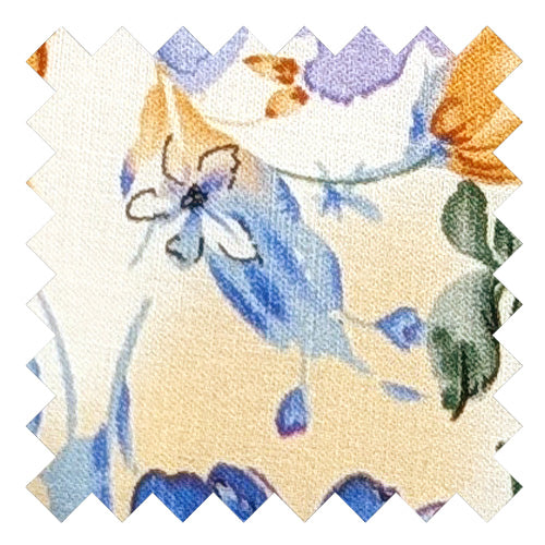 Lilac & Blue Floral Cotton Wedding Swatch