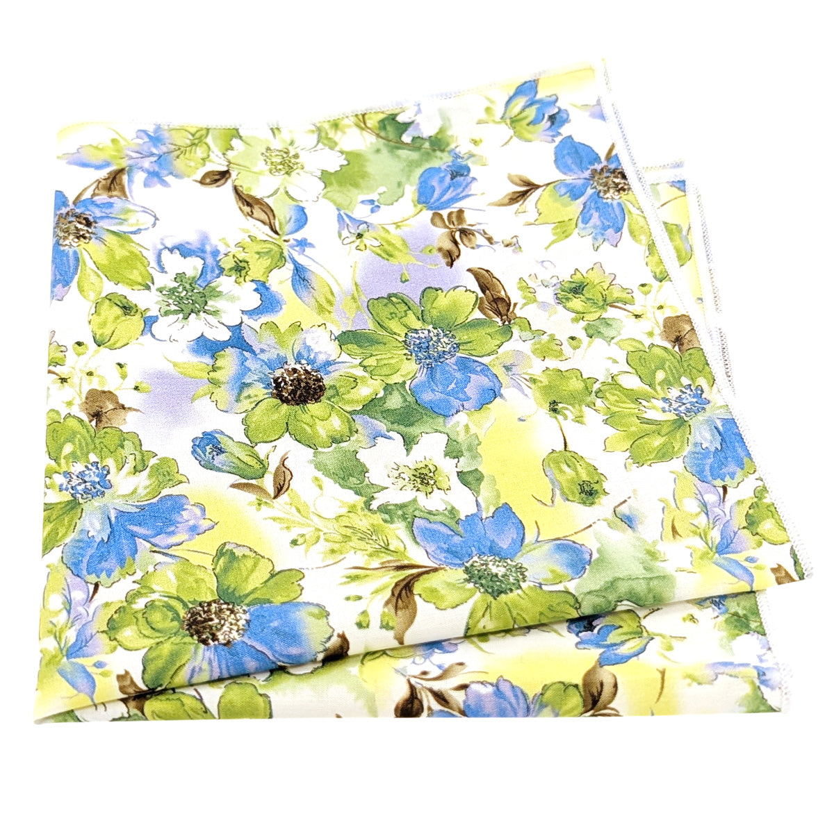 Lime-_-Blue-Floral-Cotton-Pocket-Square