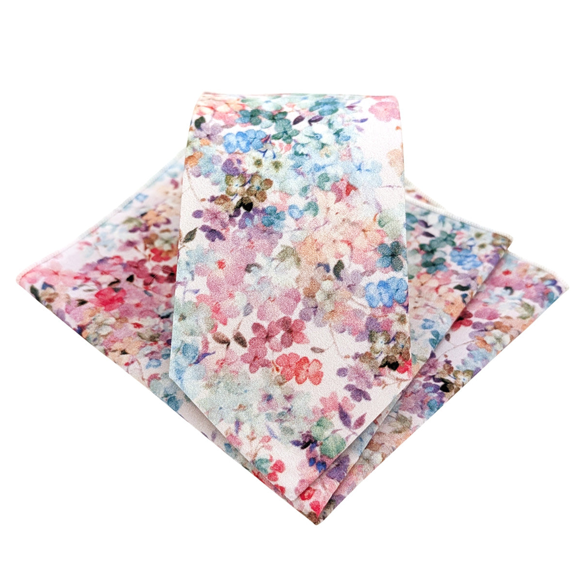 Magenta-Blossom-Cotton-Tie-and-hanky-set