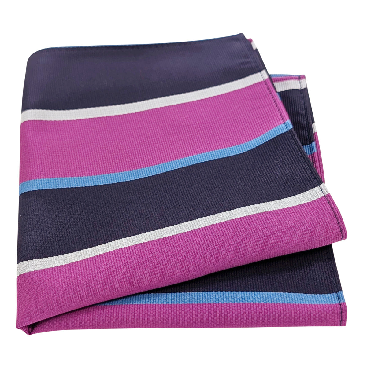 Magenta Stripe Pocket Square