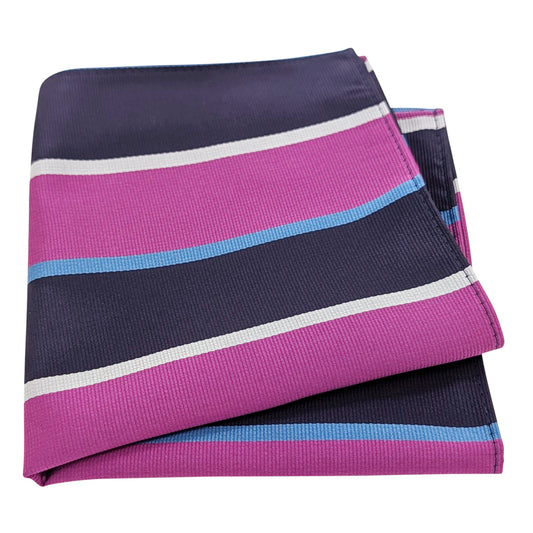 Magenta Stripe Pocket Square