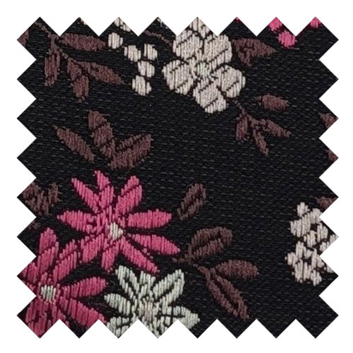 Magenta & Brown Ditsy Floral Wedding Swatch