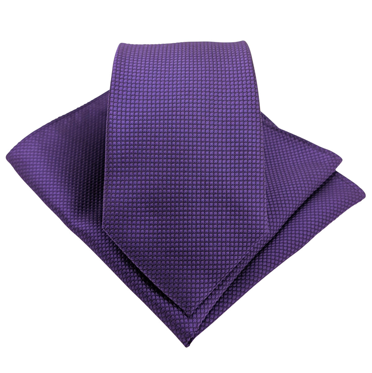 Majestic Textured Wedding Tie and Pocket Square Set