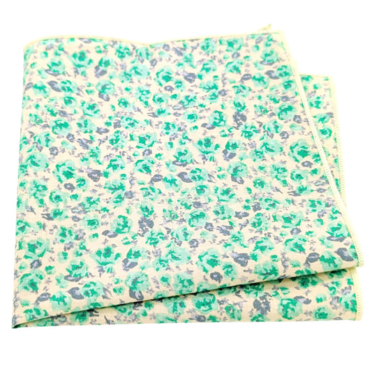 Mint-Ditsy-Floral-Cotton-Pocket-Square