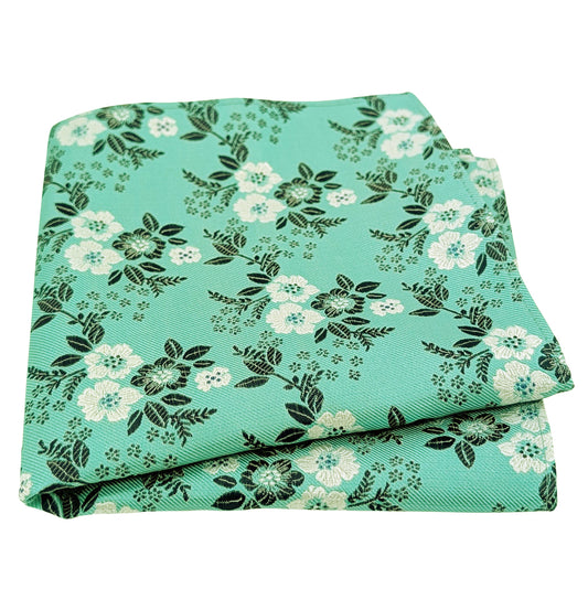 Mint Blossom Pocket Square