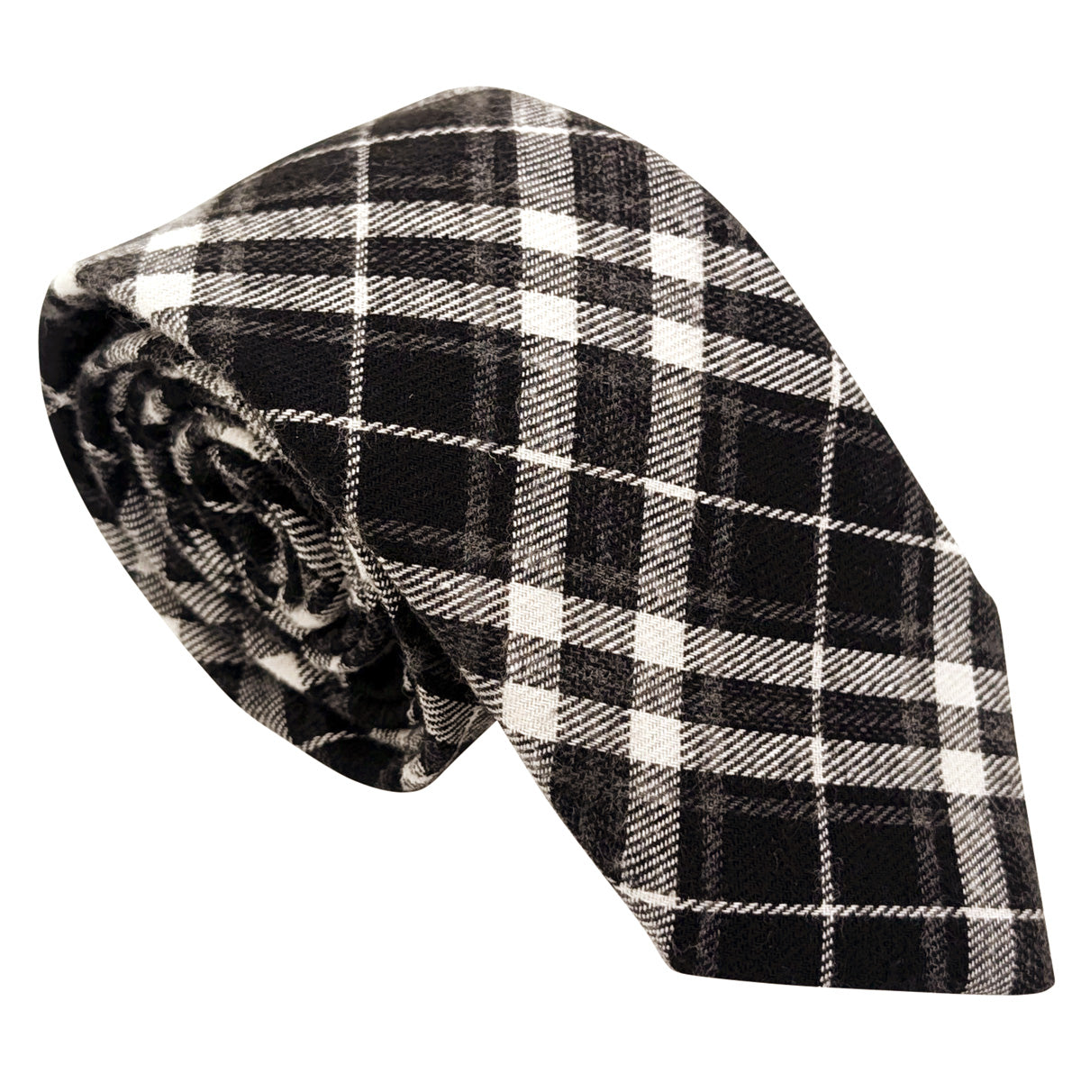Monochrome-Tartan-Wedding-Tie