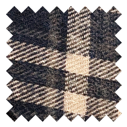 Navy Tartan Cotton Wedding Swatch