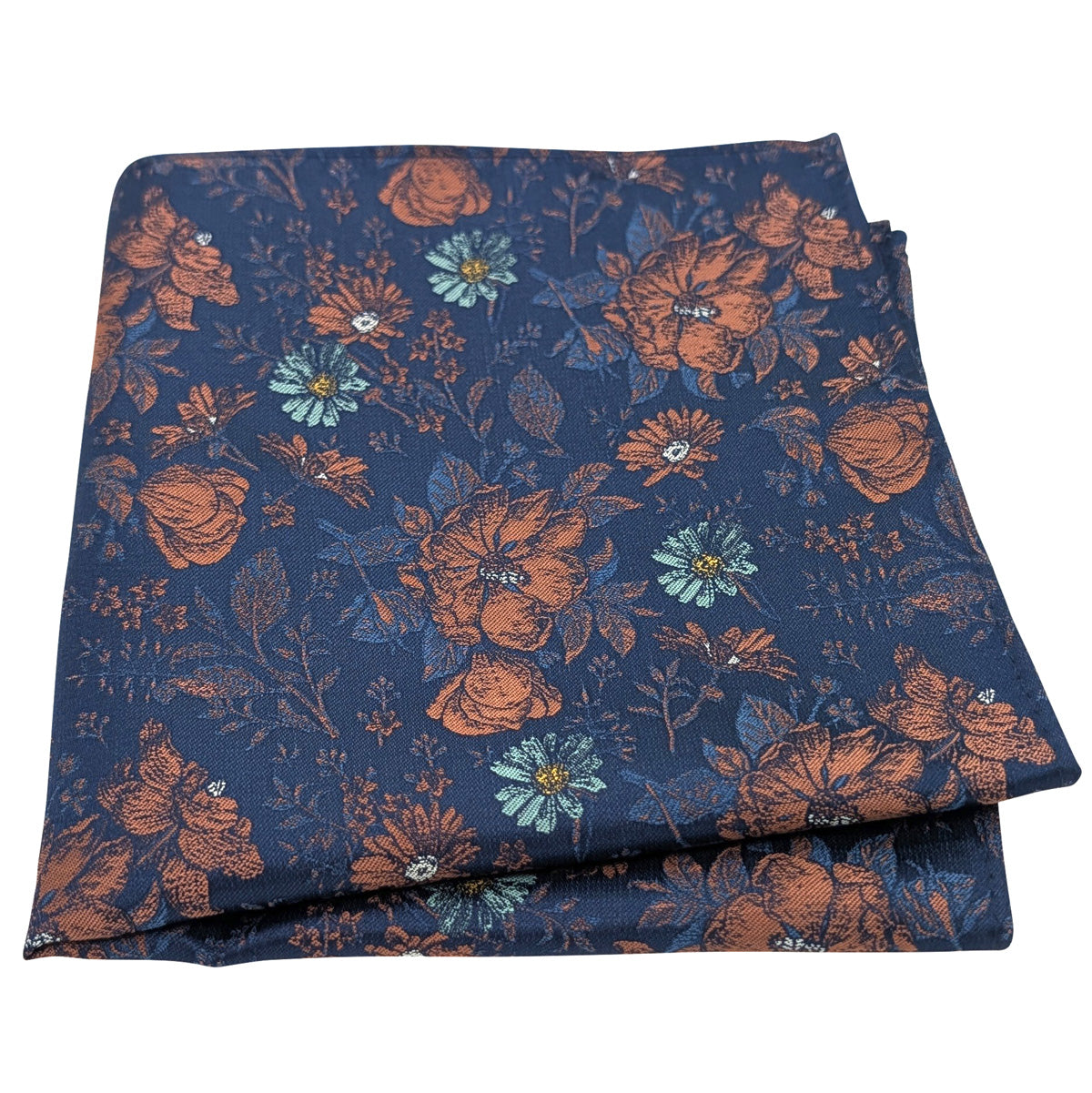 Navy-_-Bronze-Wildflowers-Pocket-Square