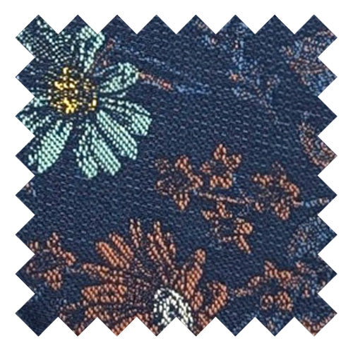 Navy & Bronze Wildflowers Wedding Swatch