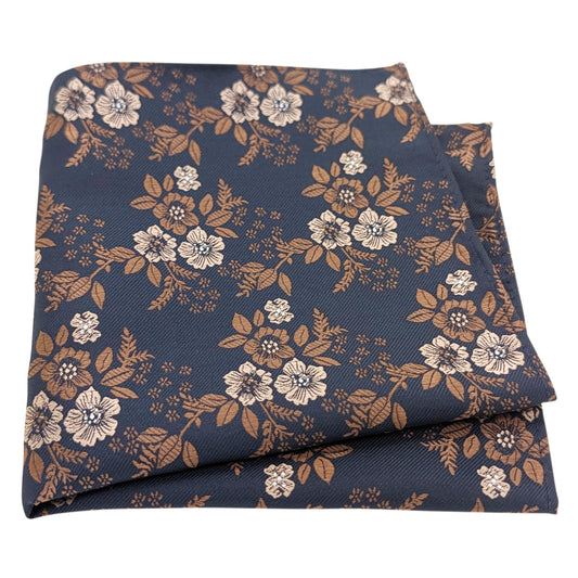 Navy-_-Brown-Blossom-Pocket-Square
