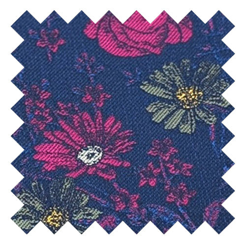 Navy & Magenta Wildflowers Wedding Swatch