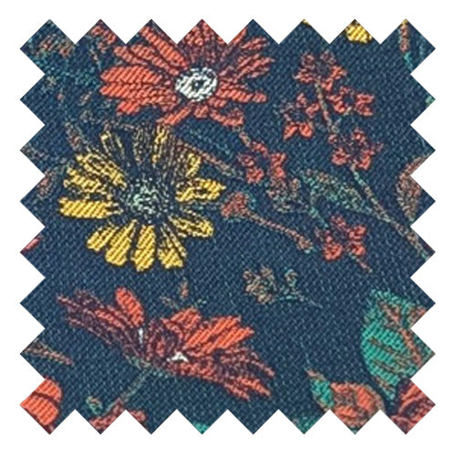 Navy & Orange Wildflowers Wedding Swatch