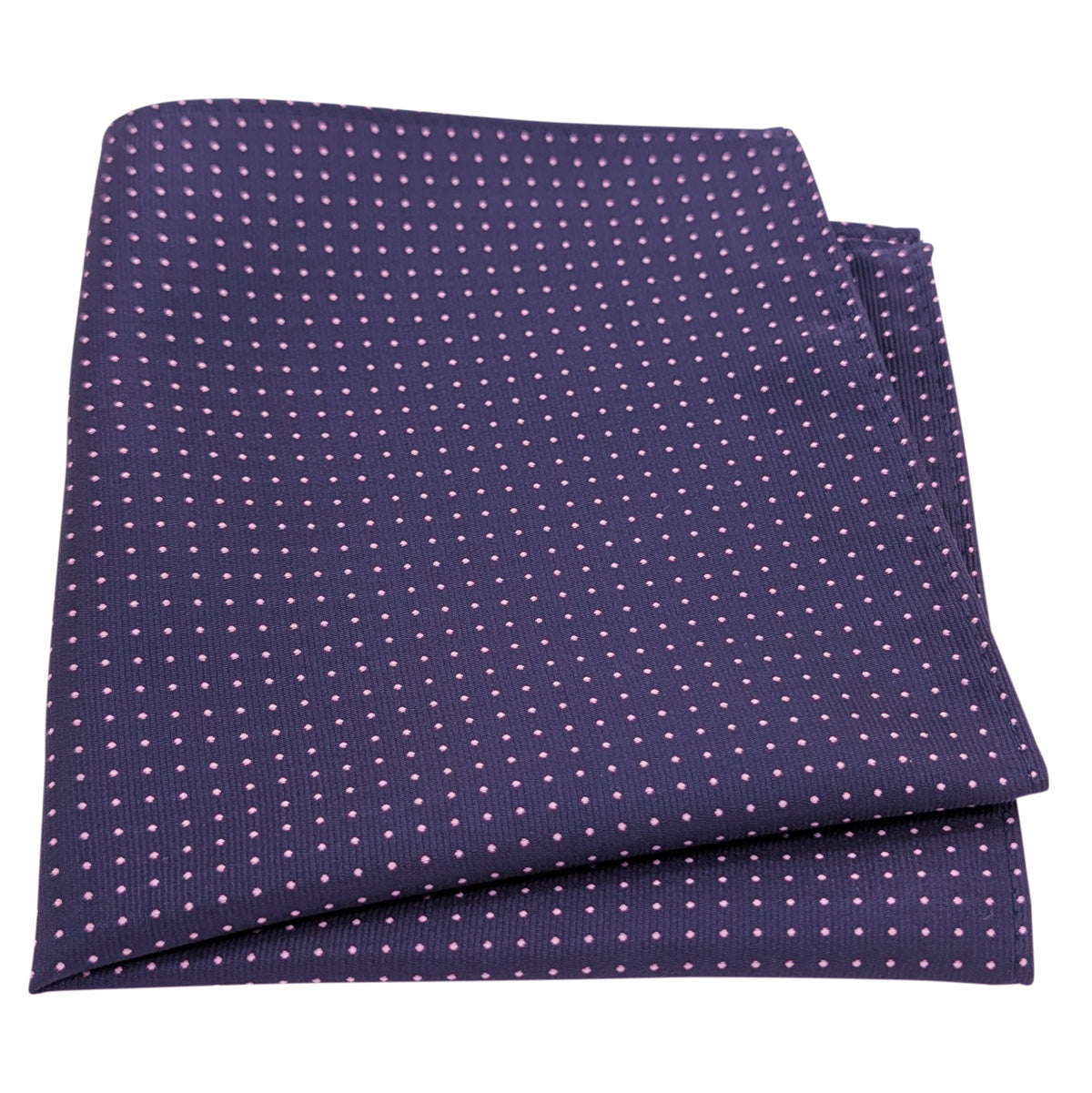 Navy & Pink Pin Dots Pocket Square