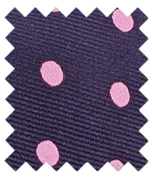 Navy & Pink Spot Wedding Swatch