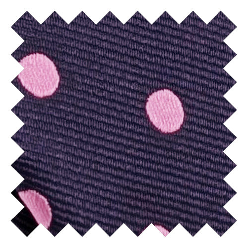 Navy & Pink Spot Wedding Swatch