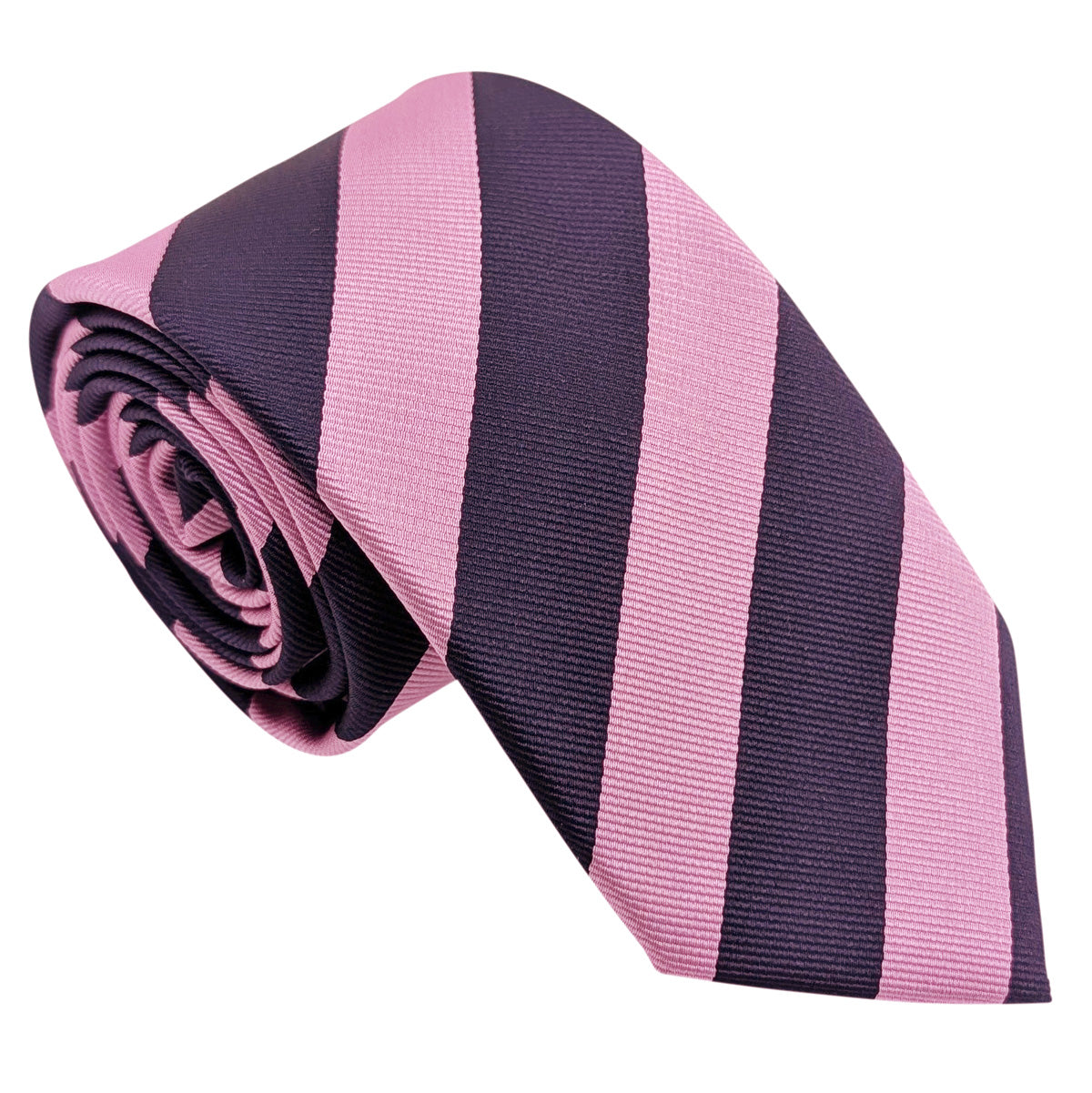 Navy Pink Stripe Wedding Tie