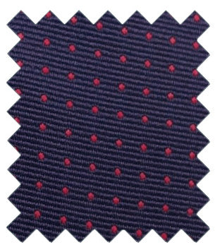 Navy & Red Pin Dots Wedding Swatch