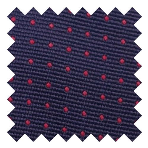Navy & Red Pin Dots Wedding Swatch