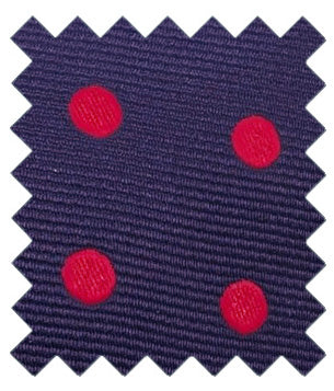 Navy & Red Spot Wedding Swatch