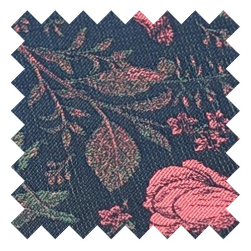 Navy & Salmon Wildflowers Wedding Swatch