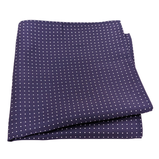 Navy & White Pin Dots Pocket Square