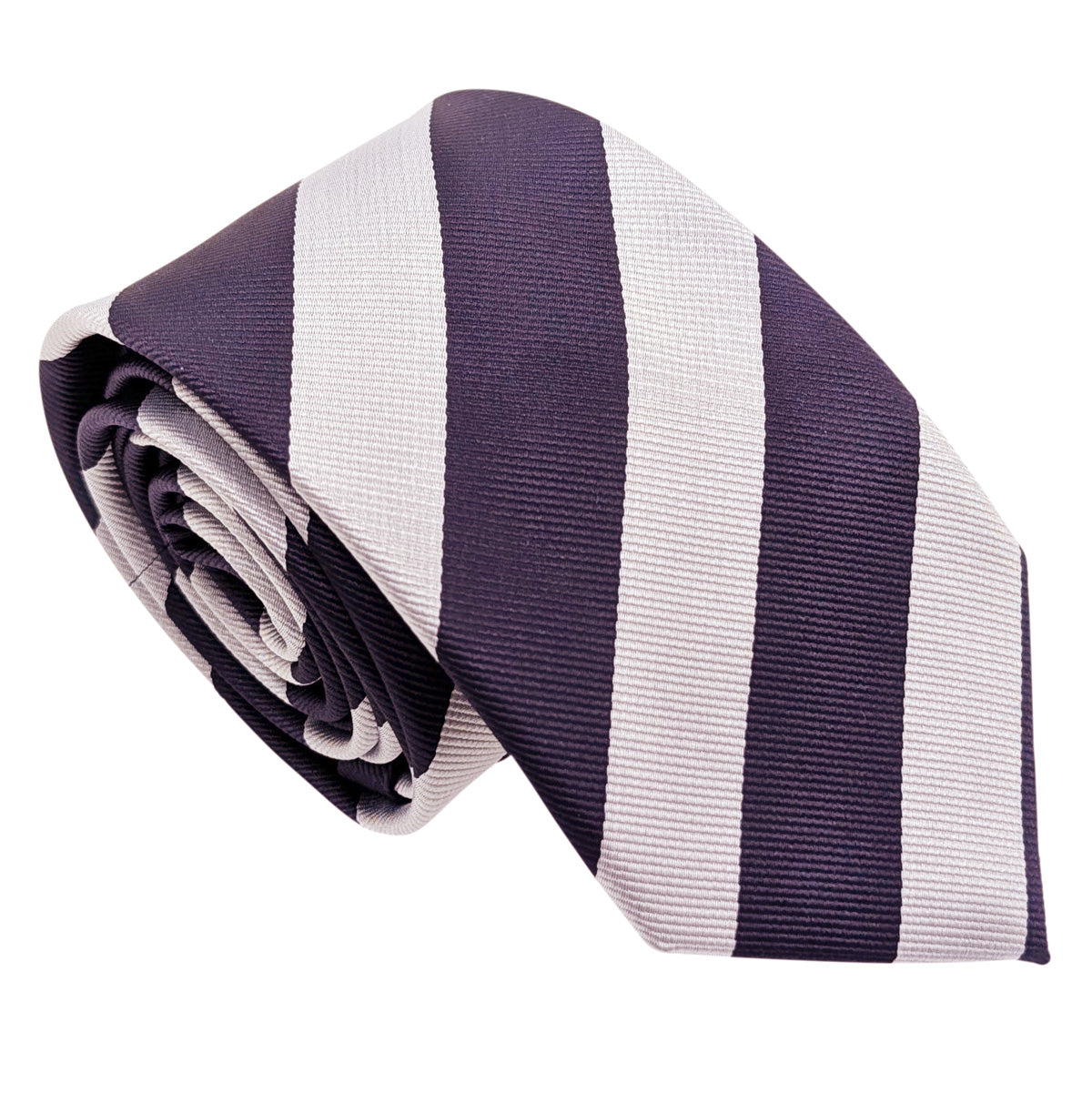 Navy White Stripe Wedding Tie