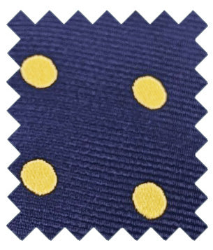 Navy & Yellow Spot Wedding Swatch