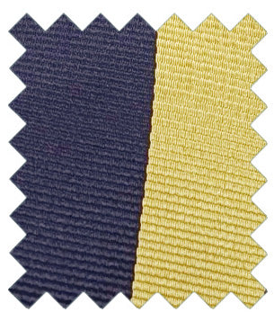 Navy Yellow Stripe Wedding Tie Swatch
