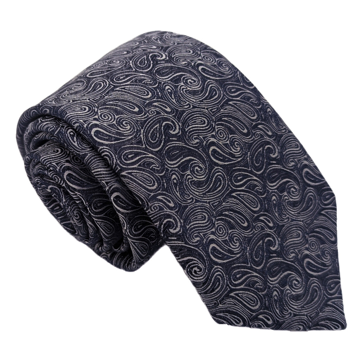 Navy Paisley Wedding Tie