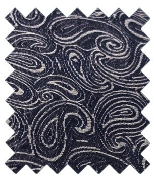 Navy Paisley Wedding Tie Swatch