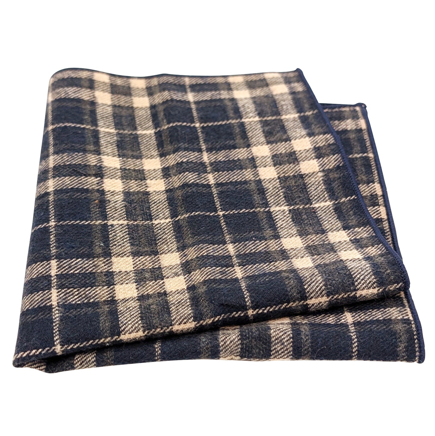 Navy Tartan Pocket Square