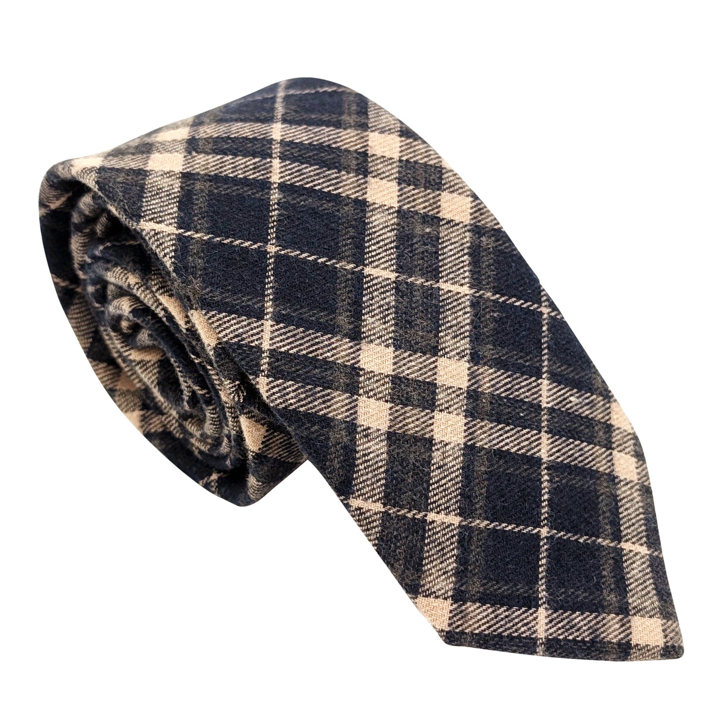 Navy Tartan Wedding Tie